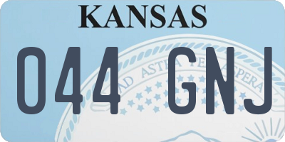 KS license plate 044GNJ