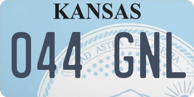 KS license plate 044GNL