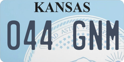 KS license plate 044GNM