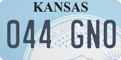 KS license plate 044GNO