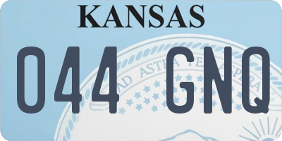 KS license plate 044GNQ