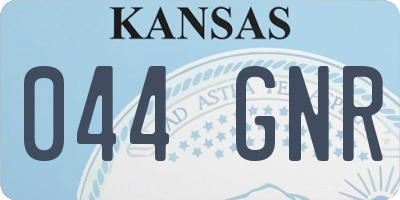 KS license plate 044GNR