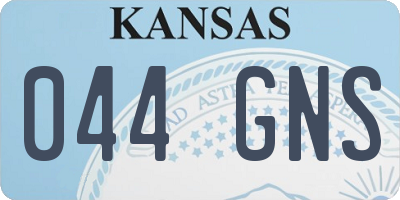 KS license plate 044GNS