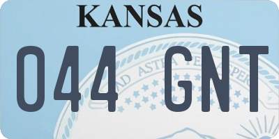 KS license plate 044GNT