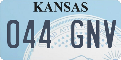 KS license plate 044GNV