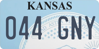 KS license plate 044GNY