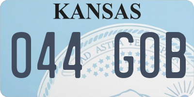 KS license plate 044GOB