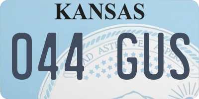 KS license plate 044GUS