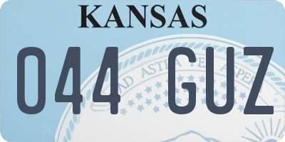KS license plate 044GUZ