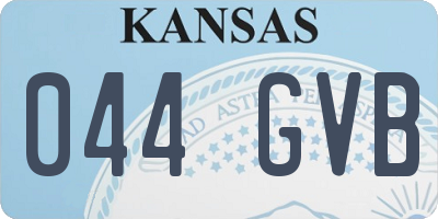 KS license plate 044GVB