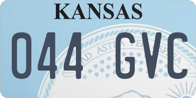KS license plate 044GVC