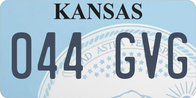 KS license plate 044GVG