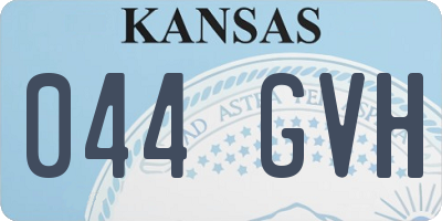 KS license plate 044GVH