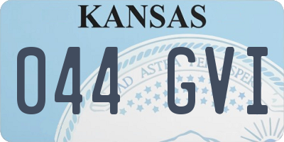 KS license plate 044GVI