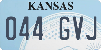 KS license plate 044GVJ