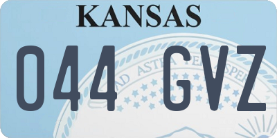 KS license plate 044GVZ