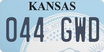 KS license plate 044GWD