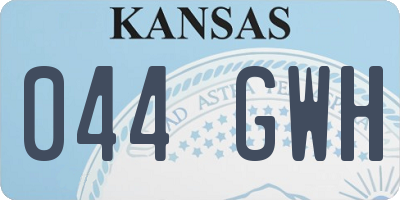 KS license plate 044GWH