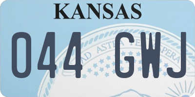 KS license plate 044GWJ