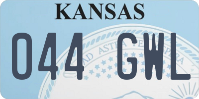 KS license plate 044GWL