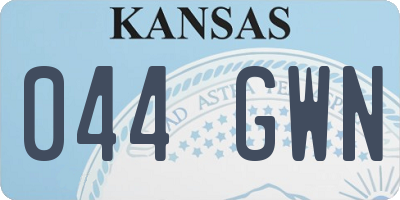KS license plate 044GWN