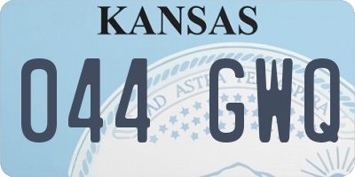 KS license plate 044GWQ