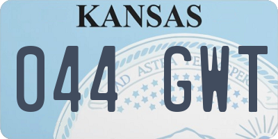 KS license plate 044GWT