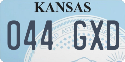 KS license plate 044GXD