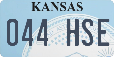 KS license plate 044HSE