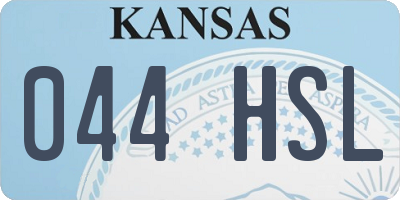 KS license plate 044HSL