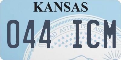 KS license plate 044ICM
