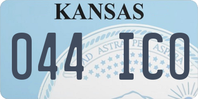 KS license plate 044ICO