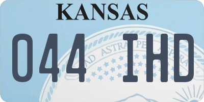 KS license plate 044IHD