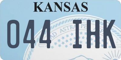 KS license plate 044IHK