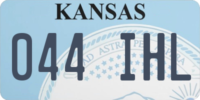 KS license plate 044IHL