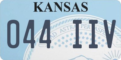 KS license plate 044IIV