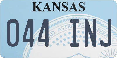 KS license plate 044INJ
