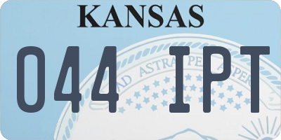 KS license plate 044IPT