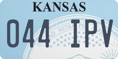 KS license plate 044IPV