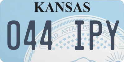 KS license plate 044IPY