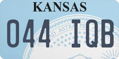 KS license plate 044IQB