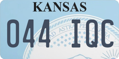 KS license plate 044IQC