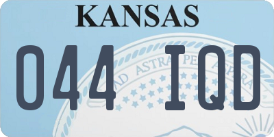 KS license plate 044IQD