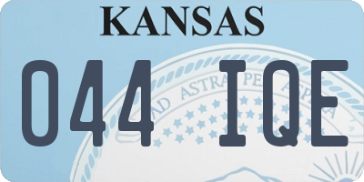 KS license plate 044IQE