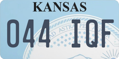 KS license plate 044IQF