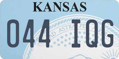 KS license plate 044IQG