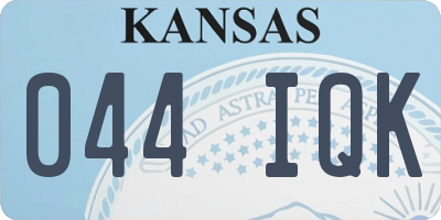 KS license plate 044IQK