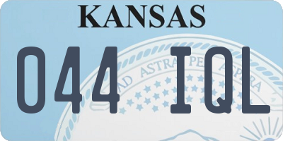 KS license plate 044IQL