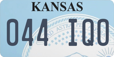 KS license plate 044IQO