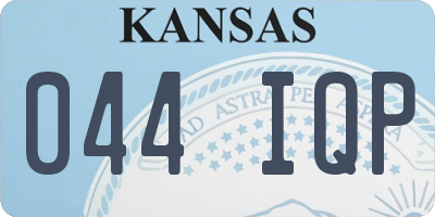 KS license plate 044IQP